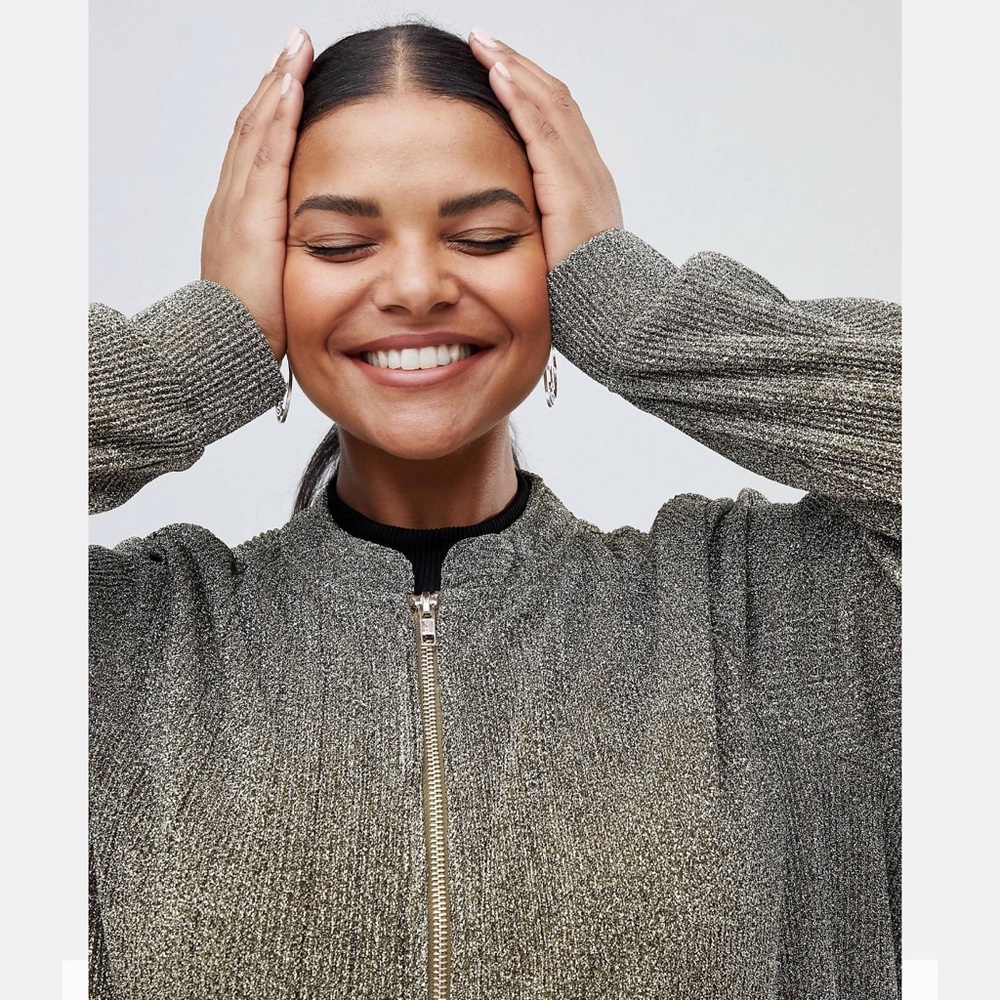 ASOS Junarose Gold Bomber Jacket